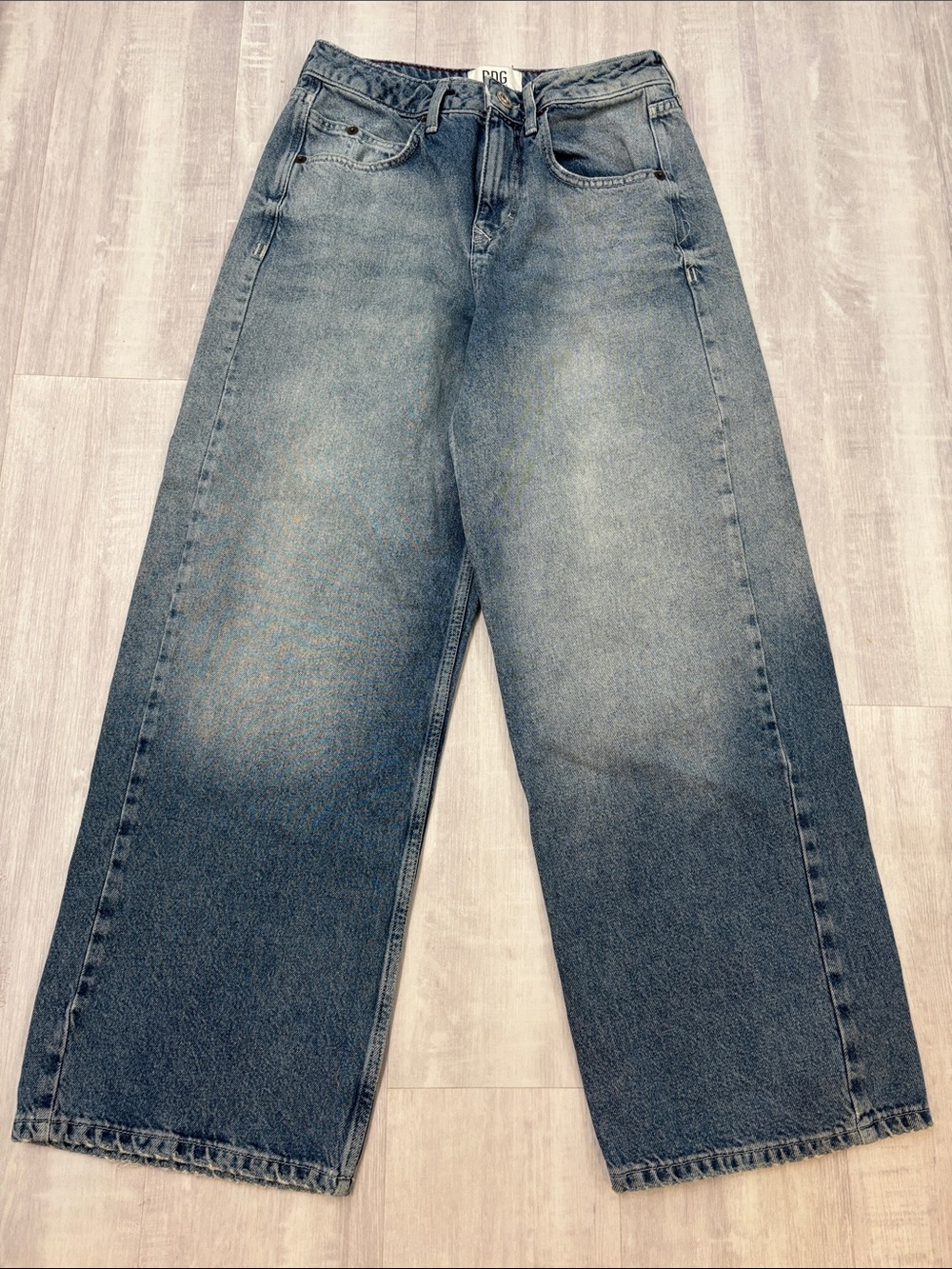 BDG Washed Blue Wide-Leg Jeans 25W 32L